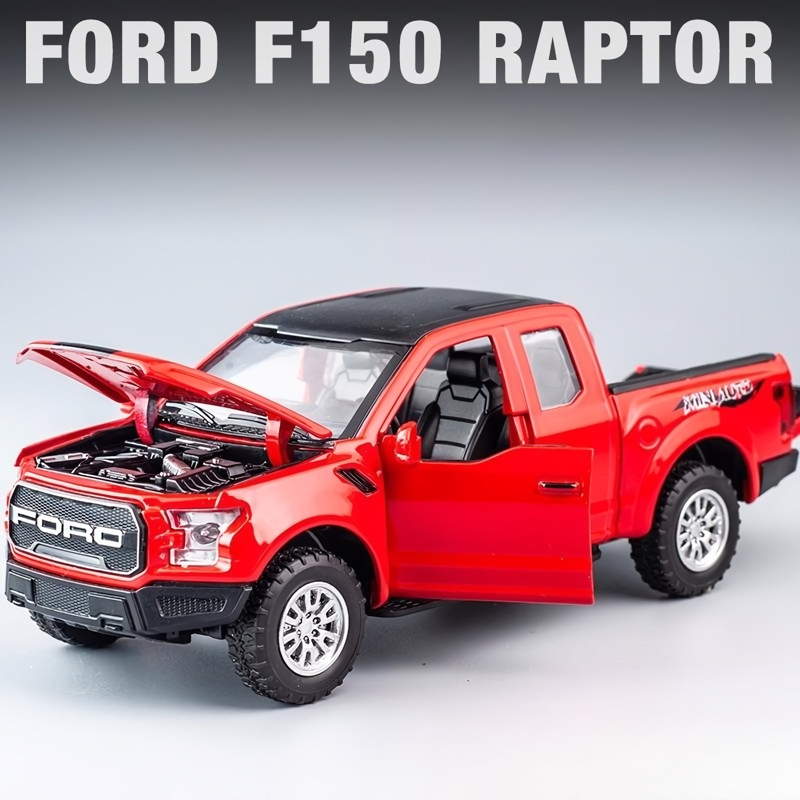 1:32 Scale Ford Raptor F150 Pick-Up Alloy Die-Cast Model Car