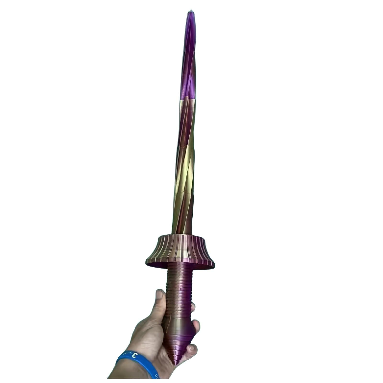 3D Printed Stylish Spiral Extendable Sword Fidget Toy Gravity Knife Toy - PANSEKtoy