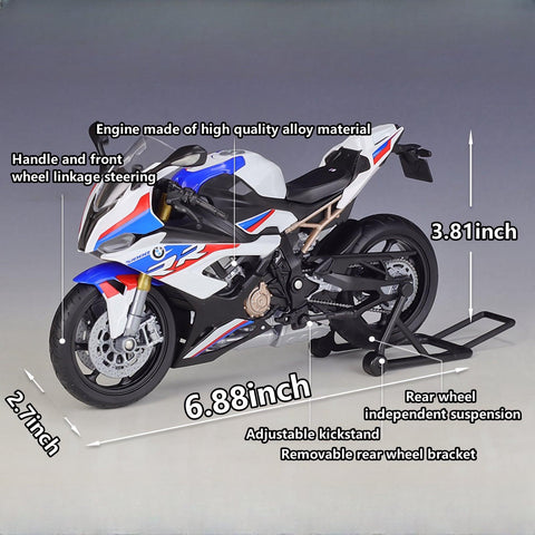 1:12 Scale BMW S1000 RR Die-Cast Model Motorcycle - PANSEKtoy