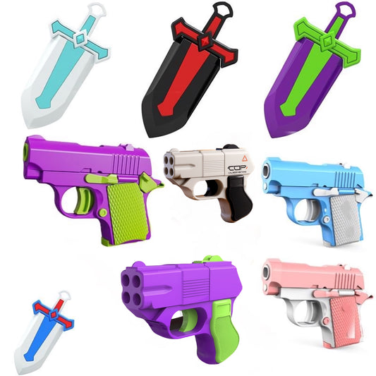 Unique 3D Printed Fidget Toy Guns/Magnetic Swords Stress Reliever - PANSEKtoy 1600