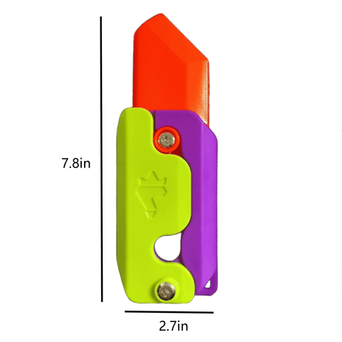 3D Gravity Knife Carrot Butterfly Knife Fidget Toy Noctilucent - PANSEKtoy