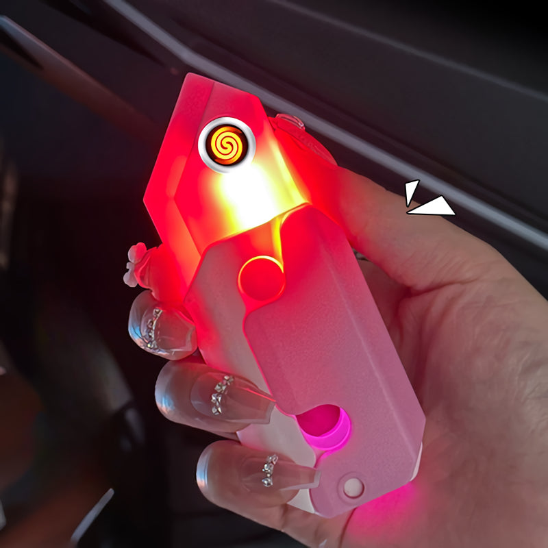3D nyomtatott gravitációs kés USB töltő öngyújtó izgul játék stresszoldó