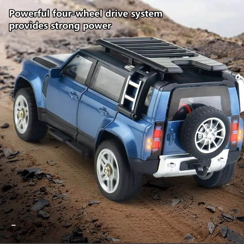 1:24 Scale 4WD Diecast Rover Defender RC Car With 2.4G Remote Control