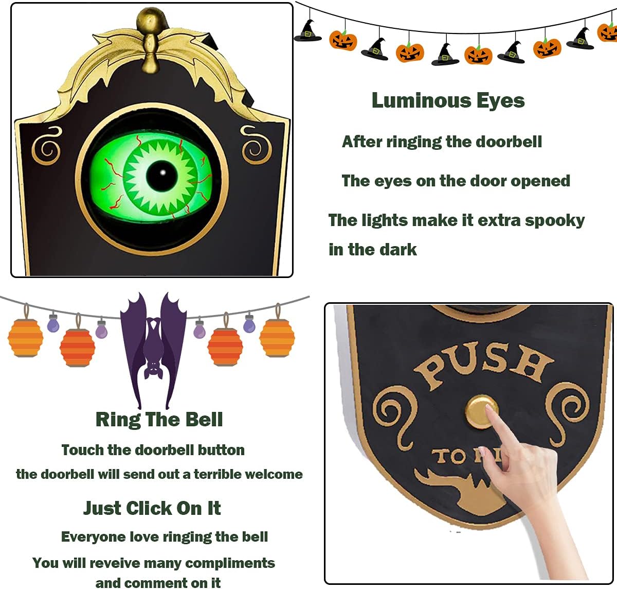 Halloween Thrills with the Eye-Popping Doorbell Prank Toy Decoration - PANSEKtoy