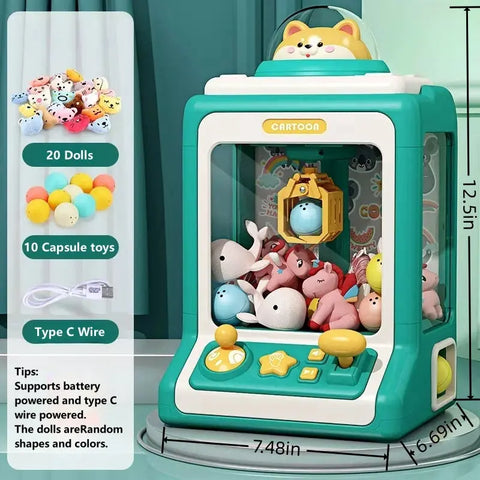 Mini Cartoon Claw Machine Arcade Game with Sound