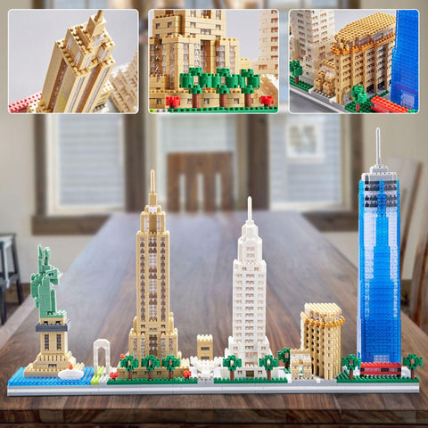 3452 Pcs New York Skyline Collector's Edition Building Blocks Toy - Elevate Focus, Divert Attention, and Foster Parent-Child Bonding - PANSEKtoy