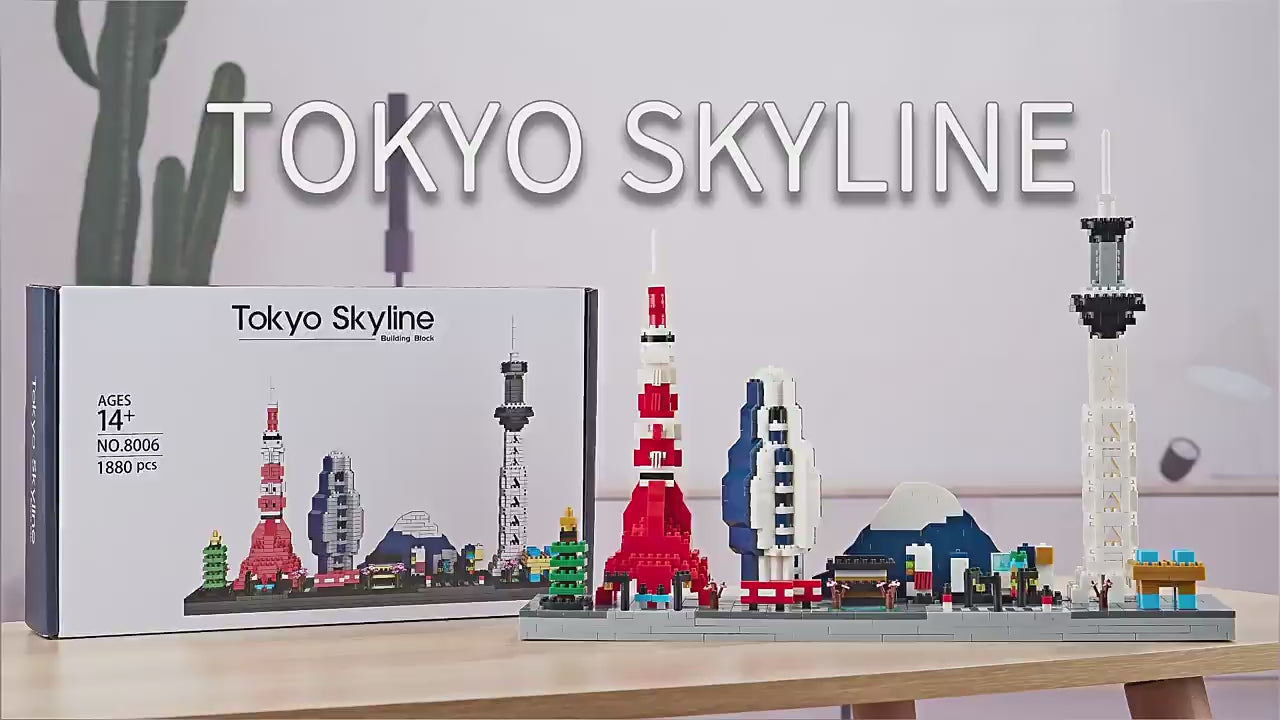 1880 db Tokyo Skyline építőkockák játékgyűjtők kiadása – Fokozza a fókuszt, tereli el a figyelmet és enyhíti a szorongást