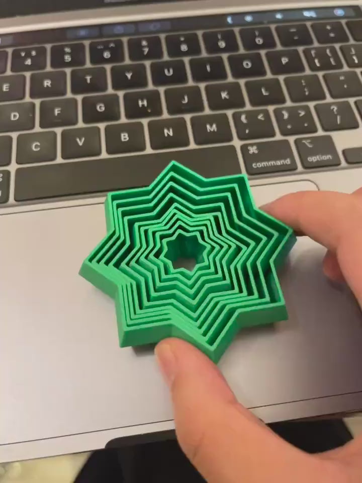 3D-gedruckter Sternspiralturm, faszinierendes Schwerkraft-Fidget-Spielzeug 