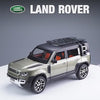 1:24 méretarányú Land Rover Defender ötvözet fröccsöntött modellautó